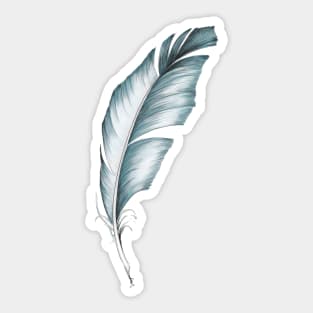 Blue feather Sticker